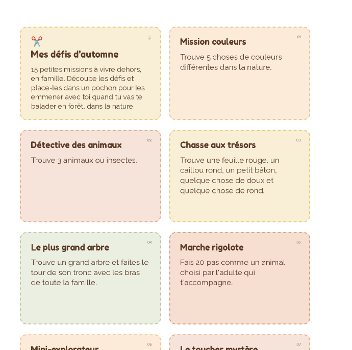 15 défis à faire en famille dans la foret